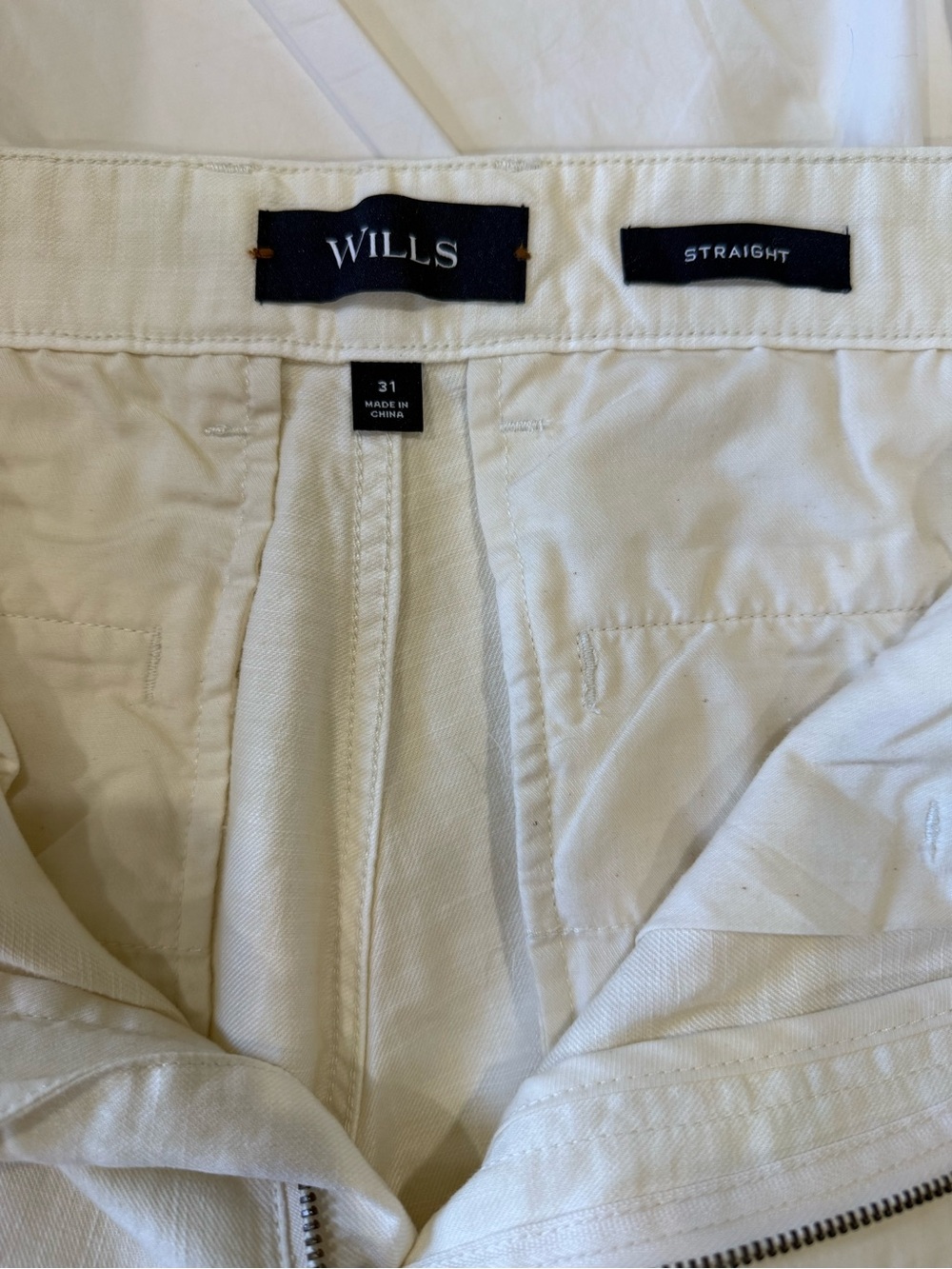 Wills Straight Fit Men's Chinos - Cream